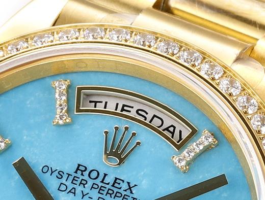 sh005-劳力士日志  绿松石 36表盘  机械 镀真金！（SH） 商品图4