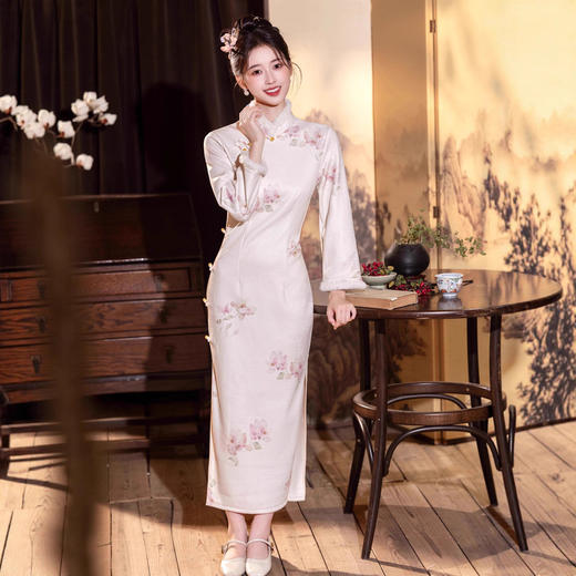 MYJ 倒大袖国风素雅旗袍中式改良简约大气连衣裙 商品图2