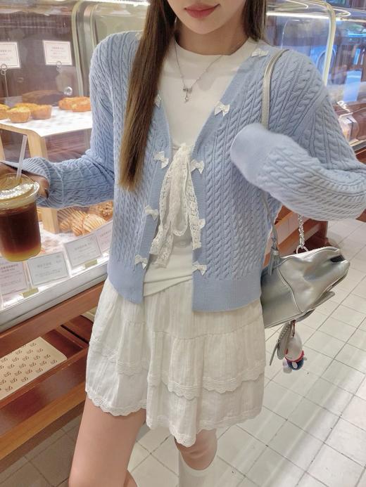 【179元任选2件】最后一波现货！蝴蝶结绑带设计针织衫 商品图10