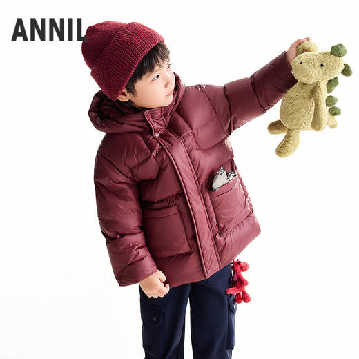 【实体店同款】男童中长款羽绒服冬季新款安奈儿童装XB545064 商品图2