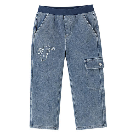 【实体店同款】男童全腰牛仔长裤冬季新款安奈儿童装XB546023 商品图6