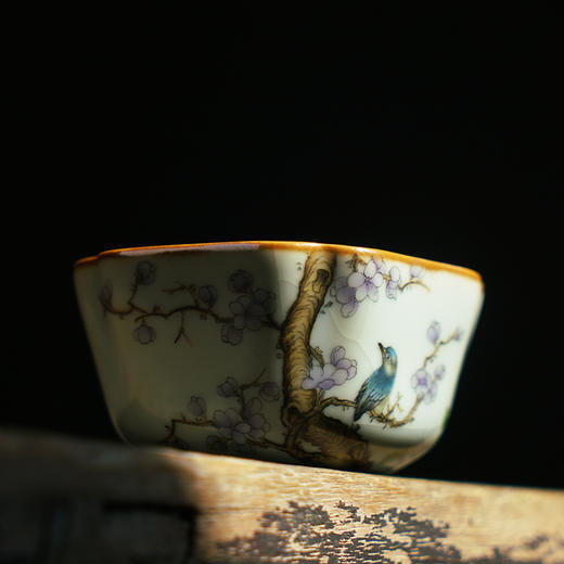问鼎汝瓷天青/老款/小五行杯（鸟语花香） 商品图3
