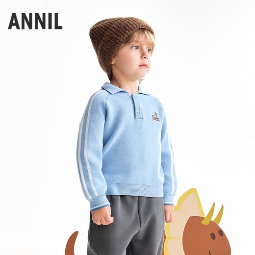 【实体店同款】男童翻领长袖针织衫冬季新款安奈儿童装XB544018 商品图2