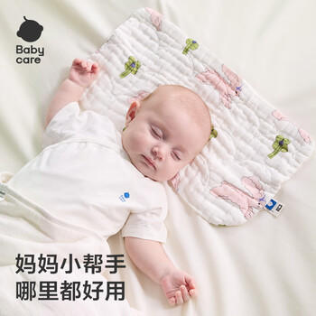 babycare新生儿枕头婴儿纱布枕透气宝宝枕头0-6月可机洗 林中白鹿40*20 商品图2
