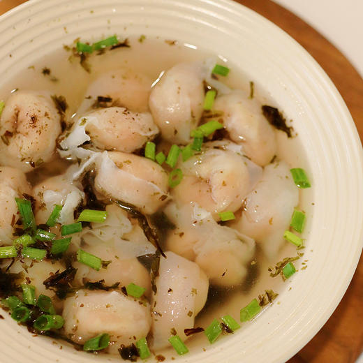 【手工鱼皮饺】鱼肉+猪肉＞90% 手工包制 皮薄到透光 浓浓海的鲜味 1盒18只左右 商品图6