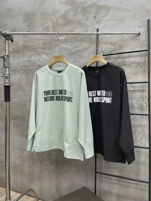 可隆新款吸湿速干中性梭织长袖T恤 商品图3