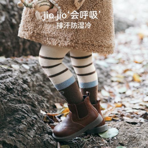 【婴童服配】嫚熙女童撞色打底连裤袜子秋冬保暖雪绒棉婴儿宝宝长筒袜 商品图4