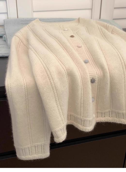 老米优品🎈3天左右发！《浣熊绒彩色扣子针织开衫》百搭毛绒感毛衣开衫，温柔色系减龄韩系~ 商品图9