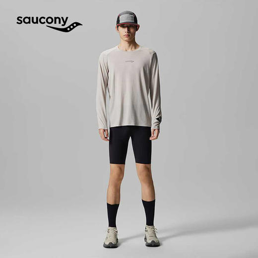 Saucony索康尼 男款运动户外秋冬防风百搭时尚长袖T桖 商品图0