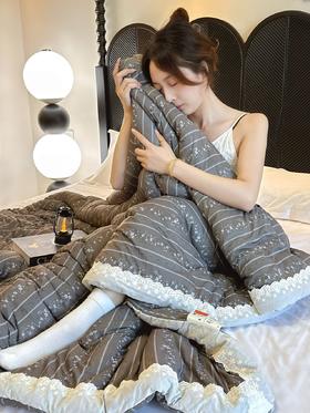 法式复古花边针织糯糯被 | 不用套被罩的被子，法式复古，慵懒又治愈