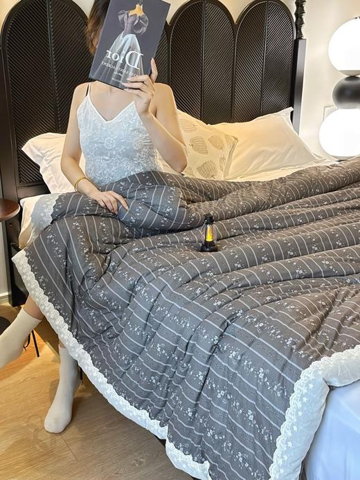 法式复古花边针织糯糯被 | 不用套被罩的被子，法式复古，慵懒又治愈 商品图2