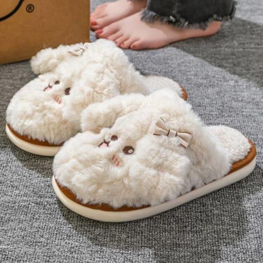 💥谁能拒绝这只立体小狗的贴贴暴击！➰39.9元到手2双💕【宅小年可爱小狗保暖棉拖鞋】萌化你的冬天！ 🌵多款治愈色系可选!承包你整个冬天的可爱与温暖 商品图1