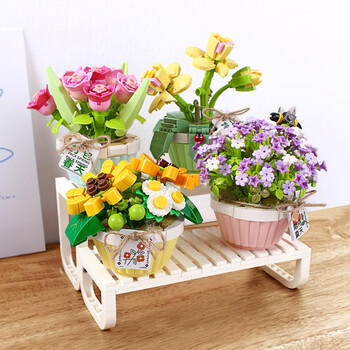 俐智（Loz）积木花拼装模型拼插永生花束送女友母亲节礼物生日礼物1674初夏 商品图5