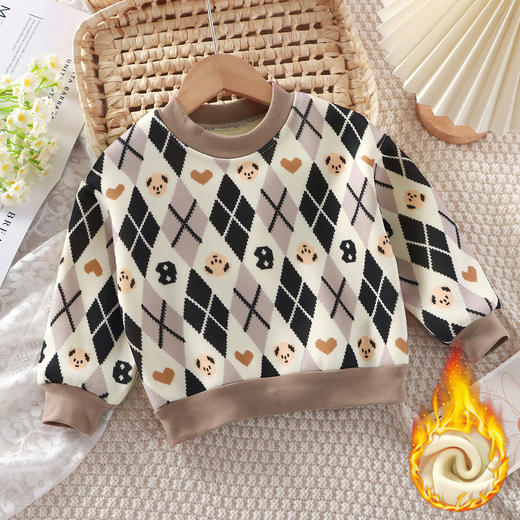 【39.9元/2件起】儿童加绒毛衣秋冬季节男童女童毛衣 商品图2