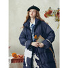 【暖冬内购】两三事梵高文艺绒织夜幕2025冬新款贴布绣毛毛边拼接羽绒服女中长 商品缩略图3