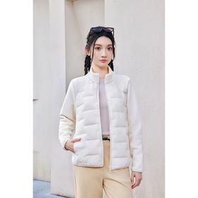 衣号目标女士拼接羊毛外套(L-2XL)2130黑/白/粉/葡萄紫/浅兰