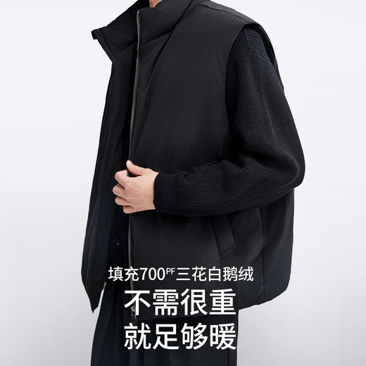 棉仓367815023-安心白鹅绒酵醒棉三防立领羽绒马甲 商品图3