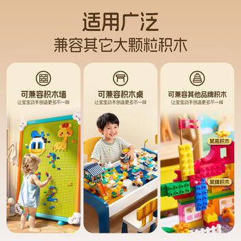 虎实小宝乐高兼容拼装积木男女孩生日礼物300大颗粒+滑道积木+汽车+1椅 商品图4