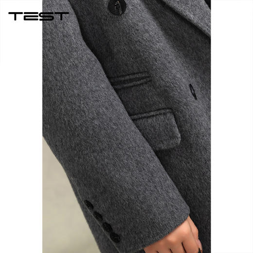 冬上新经典双排扣双简约大气尽显优雅面呢大衣2254047 商品图4