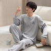 【软眠棉❗️软糯有质感 在家也能凹造型】春季睡衣男长袖纯棉宽松大码男士青少年华夫格卡通外穿家居服套装。hb 商品缩略图0
