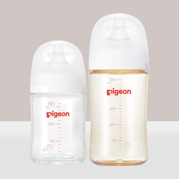 贝亲（Pigeon）玻璃奶瓶160mlS码+PPSU奶瓶240mlM码 1-6个月奶瓶套装 商品图2