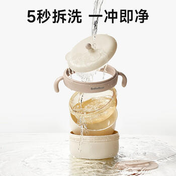 小白熊儿童餐具宝宝辅食碗婴儿碗新生儿注水保温碗不锈钢可拆卸08731 商品图5