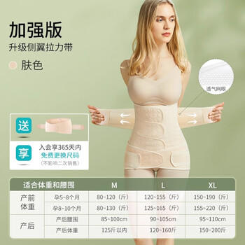 太子贝贝德国收腹带产后塑身剖腹产顺产通用形透气收腰带升级款+送盆骨带 商品图2