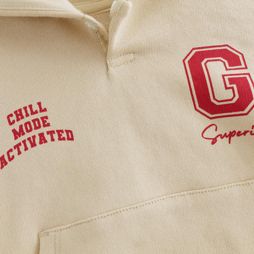 马克珍妮男童美式校园连帽卫衣2025年秋装新款551170 商品图3