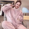2025年新款珊瑚绒情侣睡衣女冬季加绒加厚保暖家居服宽松两件套装 商品缩略图2