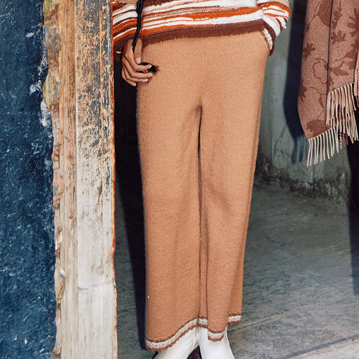 羊绒手钩直筒裤  SJF97K346N 商品图4