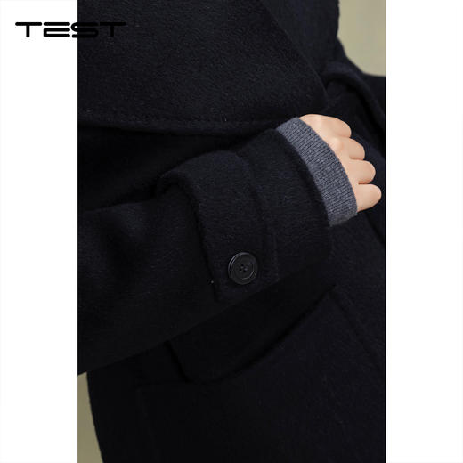 冬上新黑色大翻领显瘦又显高级感双面呢短外套2254063 商品图3