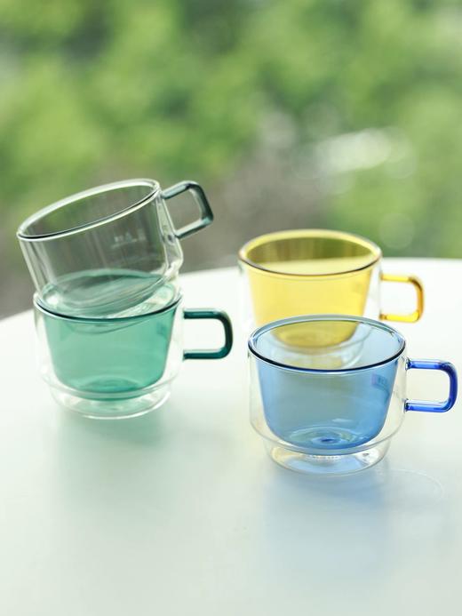 【HARIO】双层彩色玻璃马克杯居家用ins高颜值办公室杯HCDM 商品图1