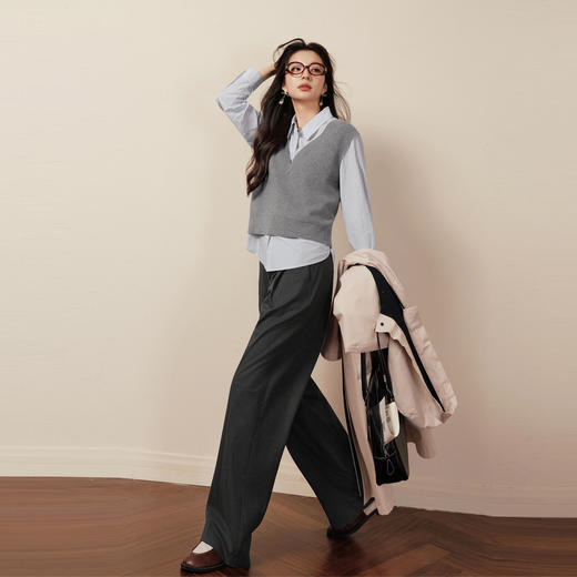 【商场同款】诗凡黎通勤百搭休闲裤25秋新款显瘦长裤女3G8251031 商品图1