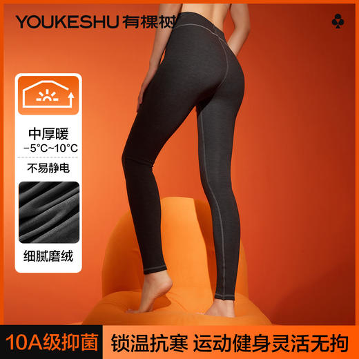 【10A抑菌】【M-2XL】【有棵树】女士磨绒秋裤保暖裤 商品图4