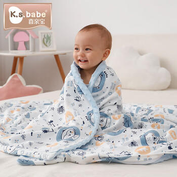 喜亲宝幼儿园被套夏凉被儿童被罩婴儿豆豆毯恒温毯【150*120cm】小熊款 商品图4