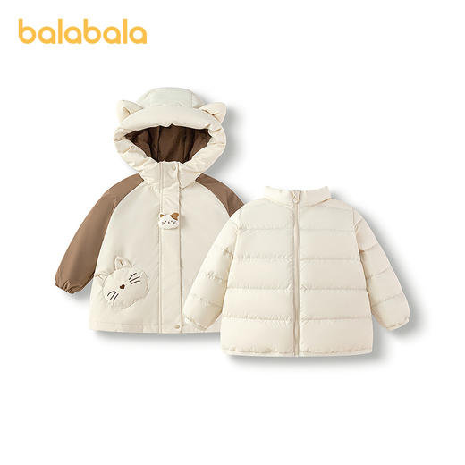 【商场同款】巴拉巴拉女童羽绒服两件套宝宝冬装2025新款外套可爱 商品图4