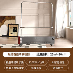 西屋（Westinghouse）石墨烯踢脚线取暖器家用电暖器浴室防水移动地暖气片大面积取暖神器全屋升温卧室语音节能地暖客厅 WTH-S678Pro