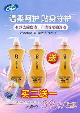 （买二送一）纯杰内衣洗衣液750g/瓶【GA】