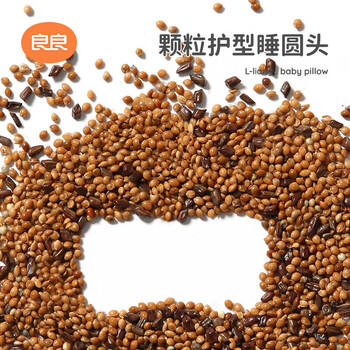 良良婴儿枕头宝宝0-1-3岁定型枕新生儿童护型枕粉格(单枕套) 商品图3