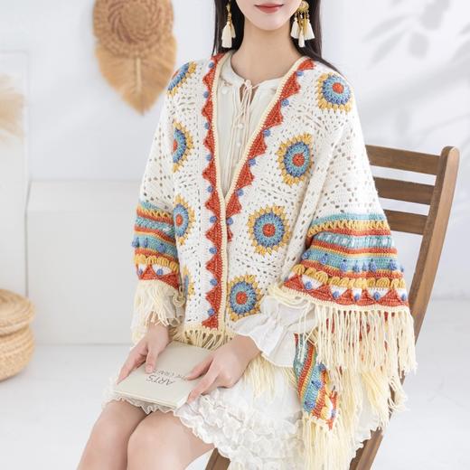 苏苏姐家波西米亚大披肩手工diy编织钩针毛线团自制披肩材料包 商品图3