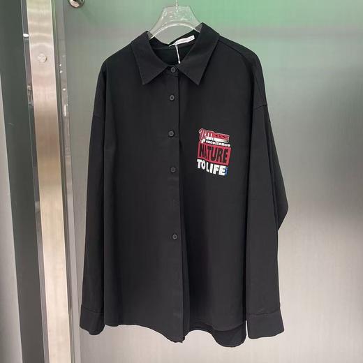 NC翻领后背大图案长袖衬衫50704（黑）秋季153011520321 商品图0