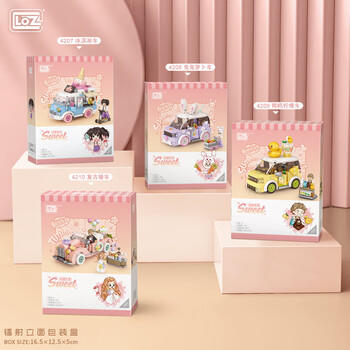 俐智（Loz）小颗粒积木拼装男女儿童玩具模型新年礼物儿童节礼物4209鸭鸭车 商品图3