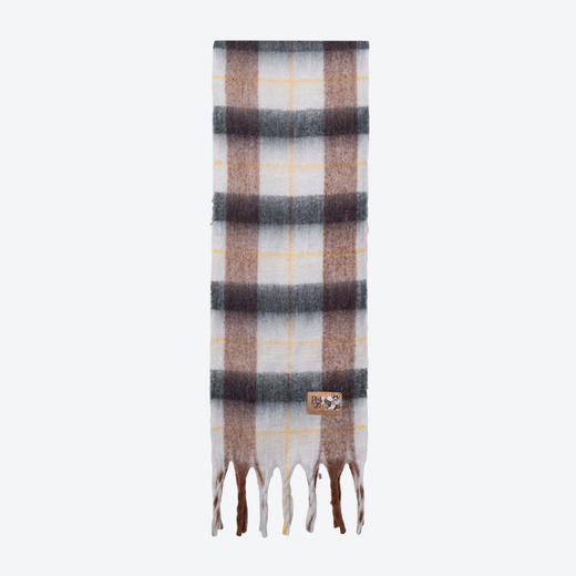 【严选】诗凡黎绵羊毛格子氛围感围巾2025冬新款韩系百搭保暖披肩情侣围脖7GA3BW0131 商品图0