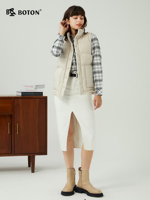 波顿女士秋冬保暖 羽绒马甲 轻暖不臃肿 宽松立领款LC739523 商品图2