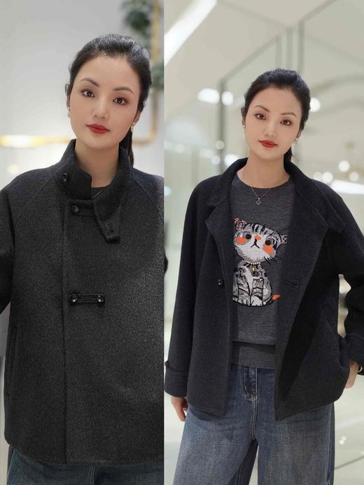 58J515短款AB面羊绒外套 商品图3