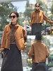 588282拉链抽绳羊绒短款大衣外套 商品缩略图0