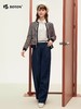 波顿女士春秋冬清甜减龄软糯保暖合身款撞色条纹毛衣开衫LU109324 商品缩略图4