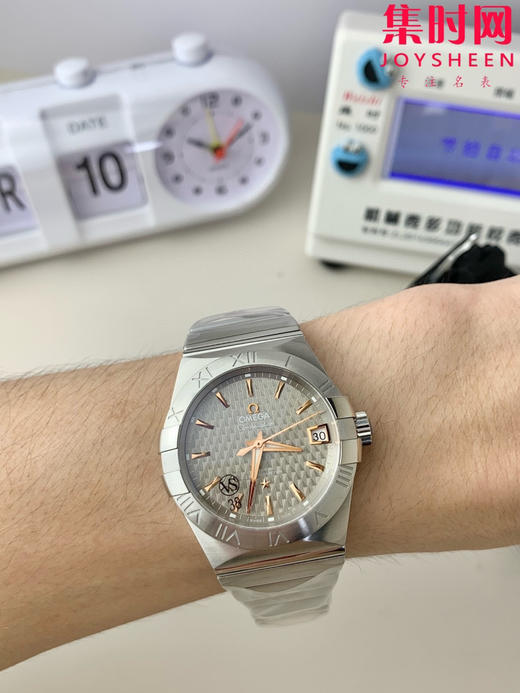 欧米茄 VS第四代星座系列 格子面金针 男士腕表 丹东8500一体机 表径38mm 商品图5