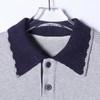 SDSA男士秋冬新款痞帅男装简约拼接撞色polo领卫衣百搭时尚上衣 商品缩略图2