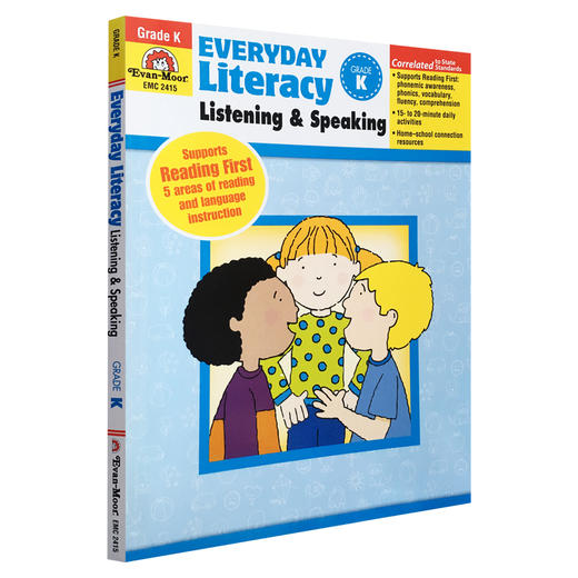 Evan-Moor Everyday Literacy Listening And Speaking 小学者的每日课堂系列 聆听与表达 幼儿园大班至一年级 商品图1